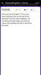 Mobile Screenshot of honorsenglishi.wikispaces.com