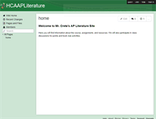 Tablet Screenshot of hcaapliterature.wikispaces.com