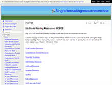 Tablet Screenshot of 5thgradereadingresourcesmcboe.wikispaces.com