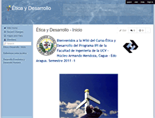 Tablet Screenshot of eticaydesarrollo.wikispaces.com