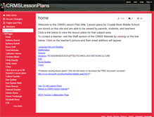 Tablet Screenshot of crmslessonplans.wikispaces.com