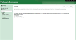 Desktop Screenshot of glosariodeprocesos.wikispaces.com