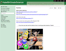 Tablet Screenshot of hale6thgradescience.wikispaces.com
