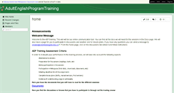 Desktop Screenshot of adultenglishprogramtraining.wikispaces.com