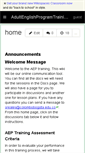 Mobile Screenshot of adultenglishprogramtraining.wikispaces.com