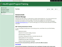 Tablet Screenshot of adultenglishprogramtraining.wikispaces.com