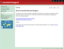 Tablet Screenshot of canadianbloggers.wikispaces.com