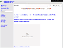 Tablet Screenshot of fooselibrary.wikispaces.com