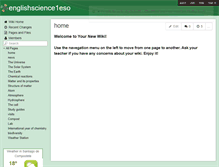 Tablet Screenshot of englishscience1eso.wikispaces.com