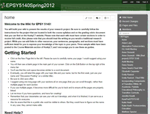 Tablet Screenshot of epsy5140spring2012.wikispaces.com
