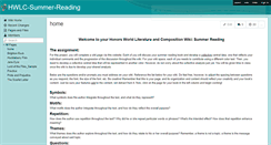 Desktop Screenshot of hwlc-summer-reading.wikispaces.com