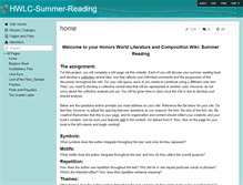 Tablet Screenshot of hwlc-summer-reading.wikispaces.com