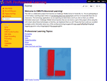 Tablet Screenshot of cmsprofessionallearning.wikispaces.com