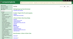Desktop Screenshot of comparaingtexts.wikispaces.com