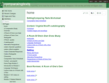 Tablet Screenshot of comparaingtexts.wikispaces.com