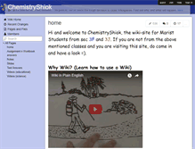 Tablet Screenshot of chemistryshiok.wikispaces.com