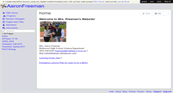 Desktop Screenshot of aaronfreeman.wikispaces.com