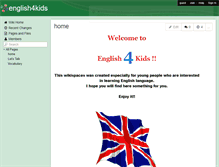 Tablet Screenshot of english4kids.wikispaces.com