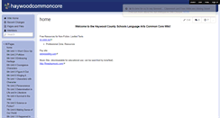 Desktop Screenshot of haywoodcommoncore.wikispaces.com