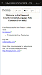 Mobile Screenshot of haywoodcommoncore.wikispaces.com