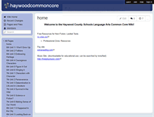 Tablet Screenshot of haywoodcommoncore.wikispaces.com