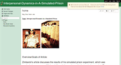 Desktop Screenshot of interpersonal-dynamics-in-a-simulated-prison.wikispaces.com