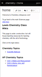 Mobile Screenshot of chemistry.wikispaces.com
