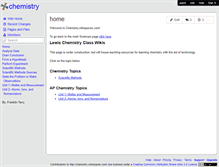 Tablet Screenshot of chemistry.wikispaces.com