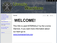 Tablet Screenshot of livoniawarriors.wikispaces.com