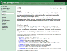 Tablet Screenshot of biologiaegunean.wikispaces.com