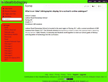 Tablet Screenshot of idealbibdisplay.wikispaces.com