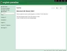 Tablet Screenshot of english-paradise.wikispaces.com