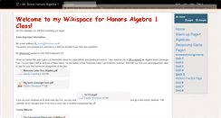 Desktop Screenshot of burnshonorsalgebra1.wikispaces.com