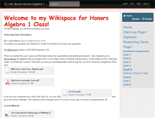 Tablet Screenshot of burnshonorsalgebra1.wikispaces.com