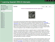 Tablet Screenshot of learningspanishwithelinternado.wikispaces.com