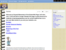 Tablet Screenshot of firstgradeclaywellelementary.wikispaces.com