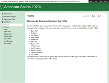 Tablet Screenshot of american-sports-1920s.wikispaces.com