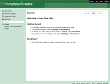 Tablet Screenshot of humphreygrades.wikispaces.com