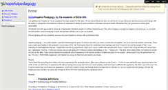 Desktop Screenshot of hopefulpedagogy.wikispaces.com
