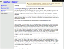 Tablet Screenshot of hopefulpedagogy.wikispaces.com