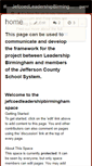 Mobile Screenshot of jefcoedleadershipbirmingham.wikispaces.com