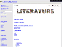 Tablet Screenshot of literatureonline.wikispaces.com