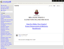 Tablet Screenshot of crookpd8.wikispaces.com