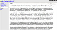 Desktop Screenshot of cloquetpubliclibrary.wikispaces.com
