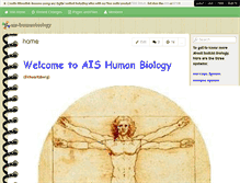 Tablet Screenshot of ais-humanbiology.wikispaces.com