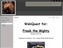 Tablet Screenshot of freakthemightywebquest.wikispaces.com