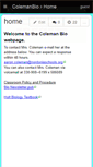 Mobile Screenshot of colemanbio.wikispaces.com
