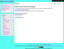 Tablet Screenshot of colemanbio.wikispaces.com
