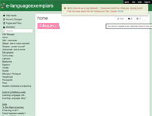 Tablet Screenshot of e-languageexemplars.wikispaces.com