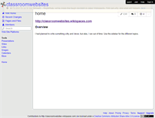 Tablet Screenshot of classroomwebsites.wikispaces.com
